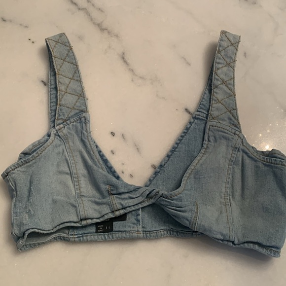 Retrofête Willis Denim Jean Bra Bralette Top Small - Medium-Large (A/ B Cup) - Picture 6 of 13